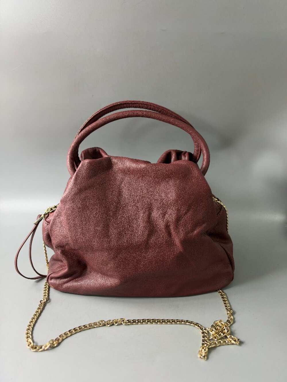 Hobo International Burgundy Leather Satchel Bag